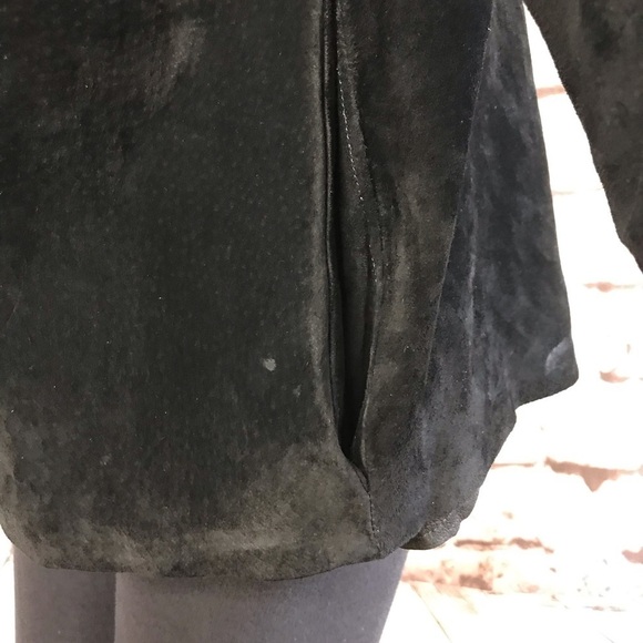 J. FOSS 80’s Vintage Black Suede jacket Size Small - Picture 10 of 16